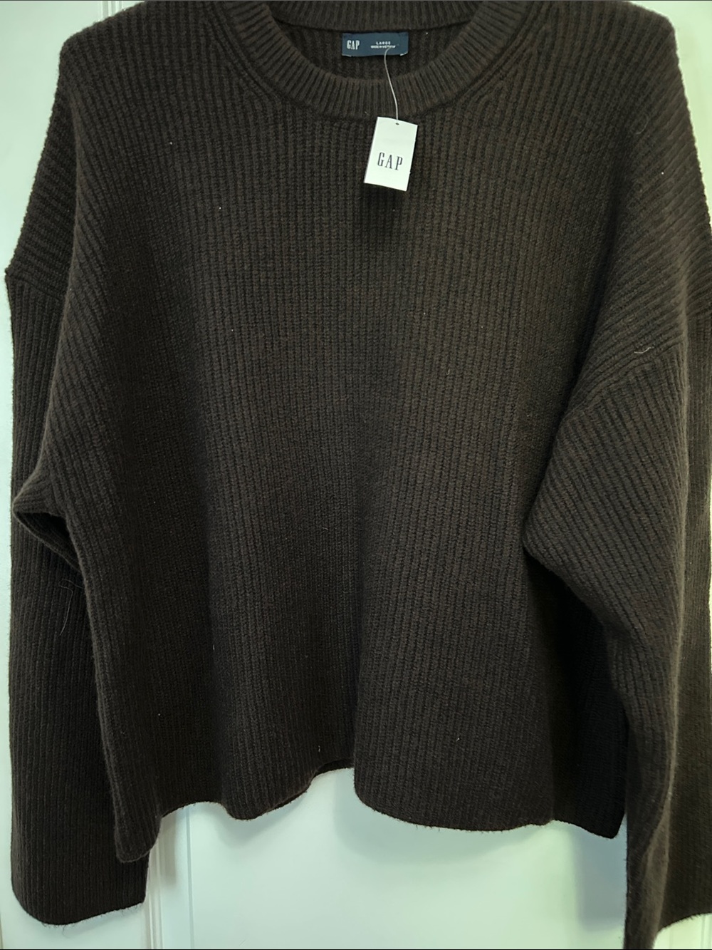 GAP Women's Ribbed Crewneck Sweater - Brown